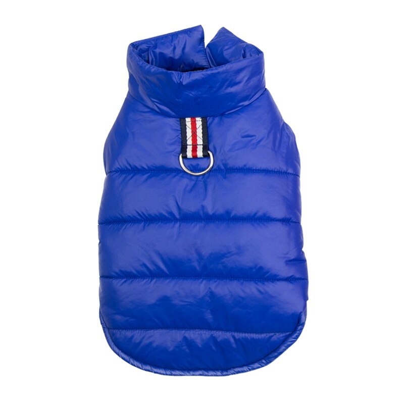 Pet Dog Clothes Winter Coat Jacket Puppy Pug French Bulldog Clothing Poodle Schnauzer Pet Costume Winter Dog Vest Outfit: Blue / L