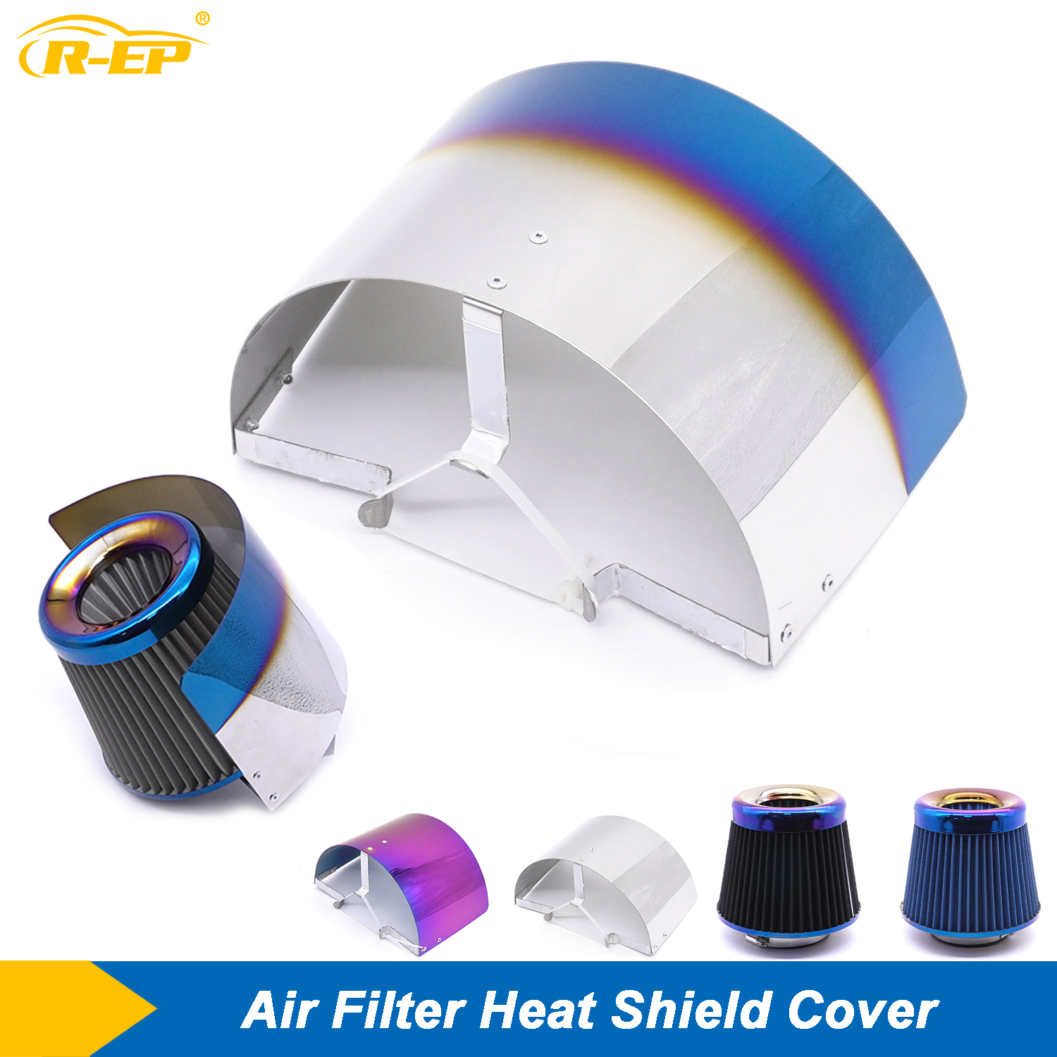 Luchtfilter Hitteschild Cover Voor 76Mm 3Inch Tot 89Mm 3.5Inch Universal Cold Air Intake Filters rvs Beschermhoes