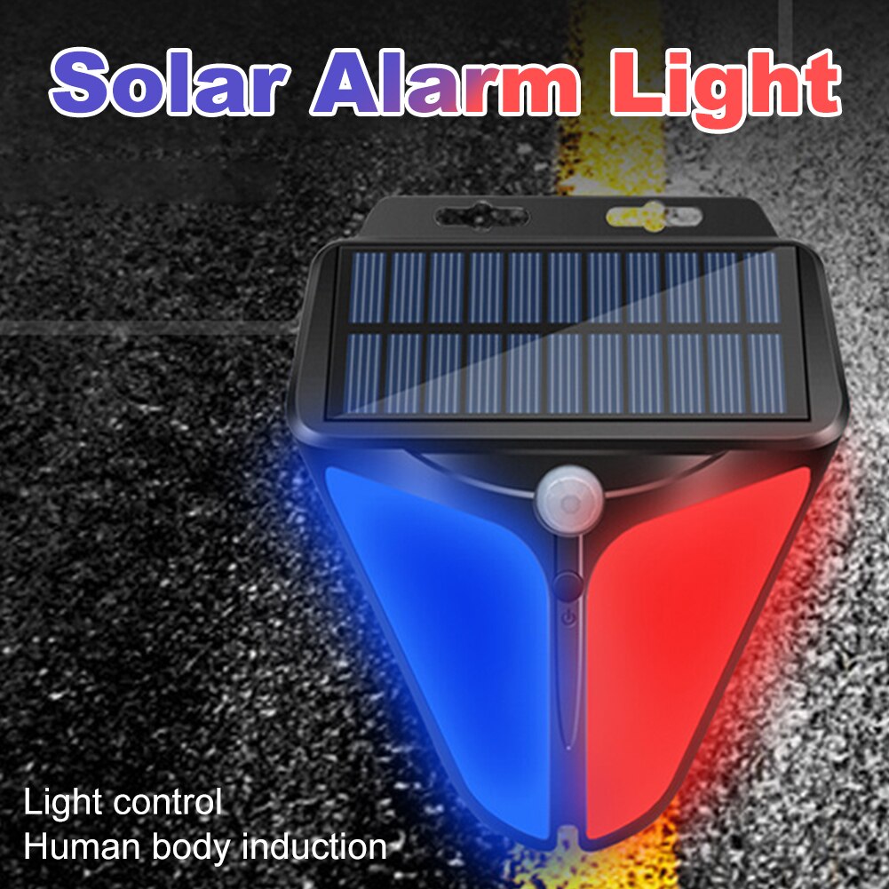 Alarm Light Wireless Solar Powered LED Strobe Motion Sensor Farm Wall Lamp Home IP65 Waterproof 129db Sound Security Anti Theft