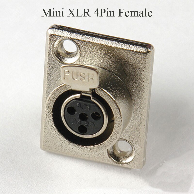 Mini XLR 3Pin 4Pin PLUG SOCKET 3P 4P PANEL MANNELIJKE Vrouwelijke