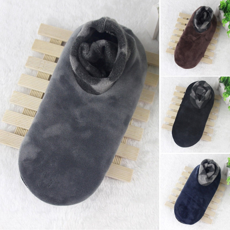 Chaussettes molletonnées souples pour hommes et femmes, 1 paire, épaisses, chaudes, pour l'hiver, 4 couleurs, unisexes, élastiques, antidérapantes, pour le sol