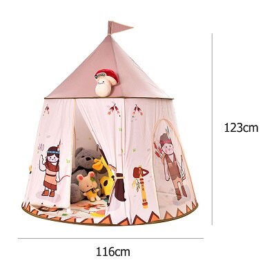 Kids Toy Play Tent House Cartoon Chicken Hang Flag Baby Tent House Princess Castle Children boy girl play Tent: C