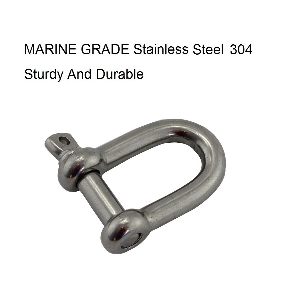 5 st 304 rostfritt stål d-schackel med skruvstift 4mm 5mm 6mm 8mm rostfritt stål skruvstift ankare d-schackel för armband