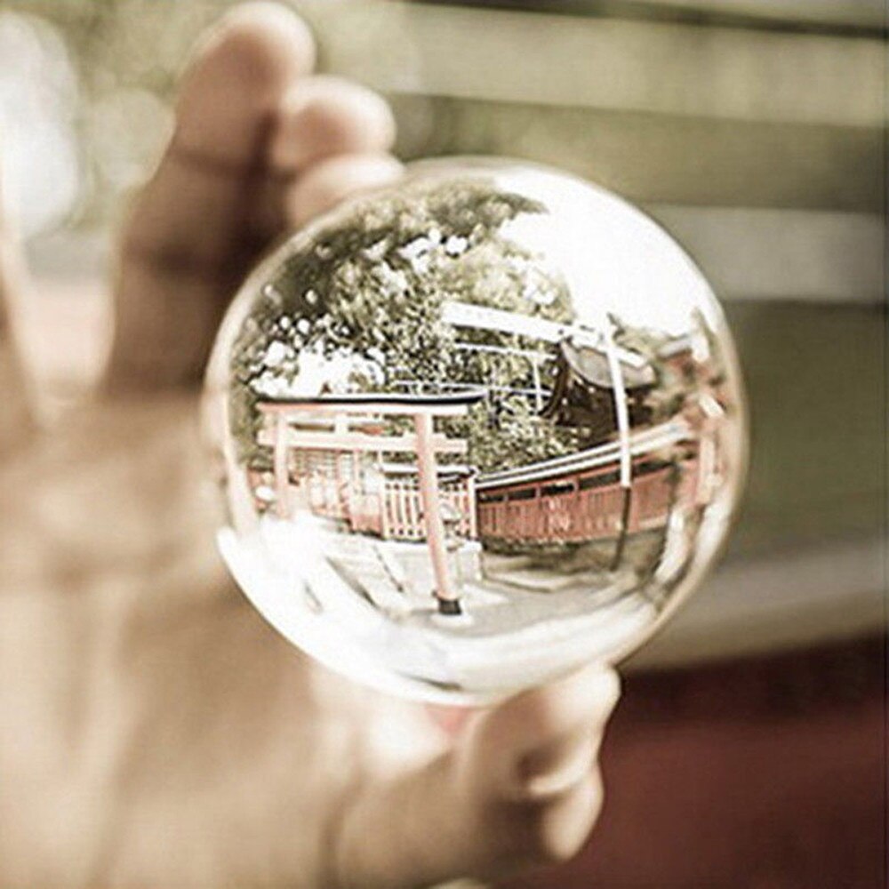 Crystal Clear Ball Transparent Crystal Ball Lucky Rainbow Photo Photography Glass Crystals Craft Travel Take Pictures Lensball