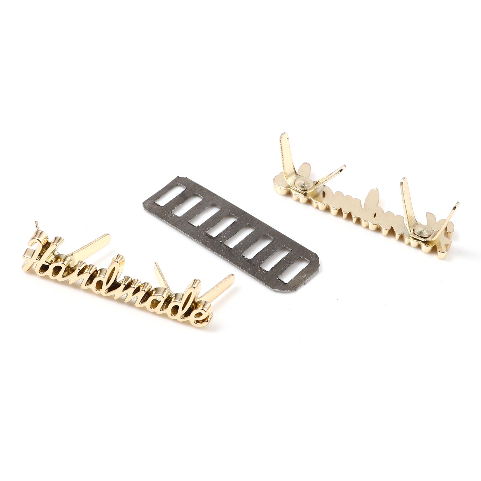 5 sett håndlagde bokstaver metalletiketter tag gjør-det-selv håndverksøm dekorasjonsetiketter tags tilbehør til jeans sko vesker håndlaget merkelapp: 1