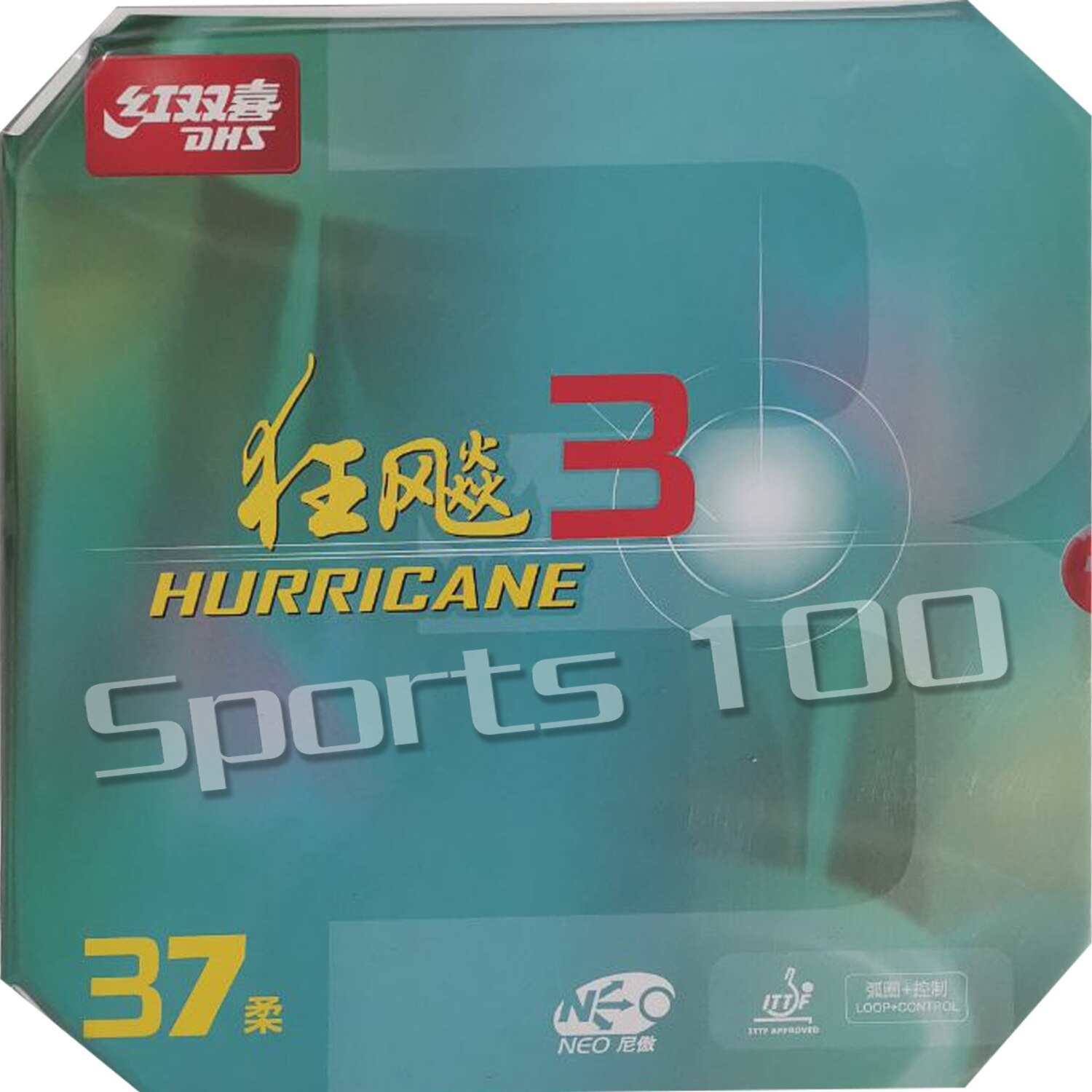 DHS NEO Hurricane 3 NEO Hurricane3 NEO Hurricane-3 Pips-In Table Tennis PingPong Rubber with Orange Sponge 2.15-2.2mm