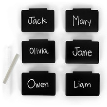 6 Pcs Basket Bin Labels Clip on Label Holders for Storage Bins Metal Hanging Bin Clip Labels Chalkboard Labels for Baskets