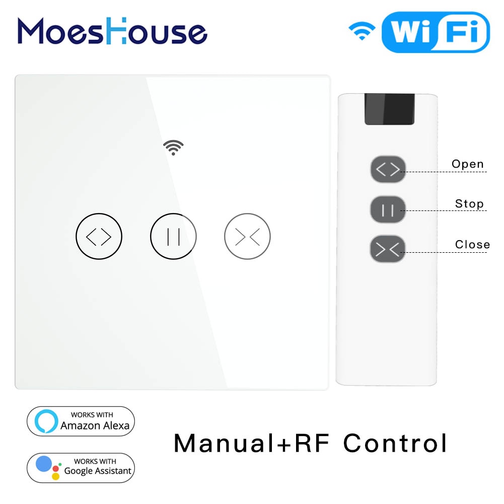 Rf wifi smart touch gardin persienner rulleskodder switch tuya smart life app fjernbetjening, arbejde med alexa ekko google hjem