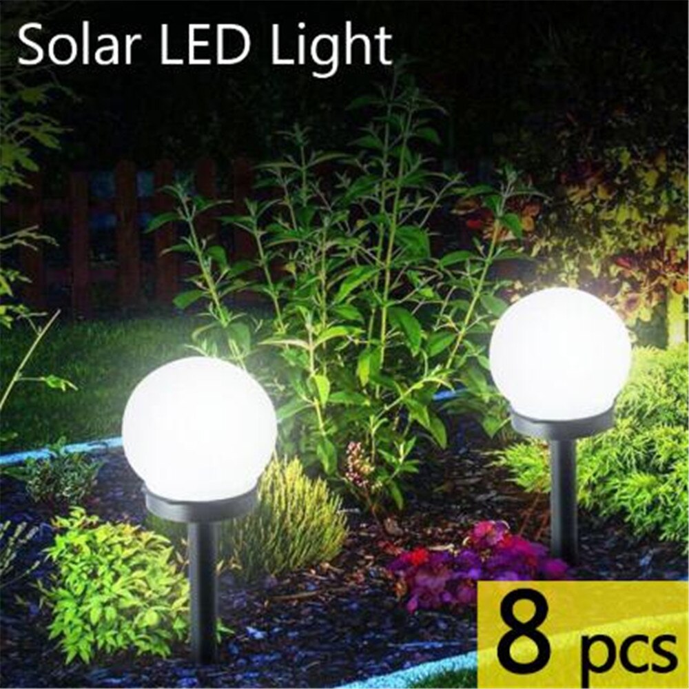 Luces de decoración para jardín, luces Led solares de bola redonda para exteriores, impermeables, de emergencia, para porche, valla, Patio y Noche