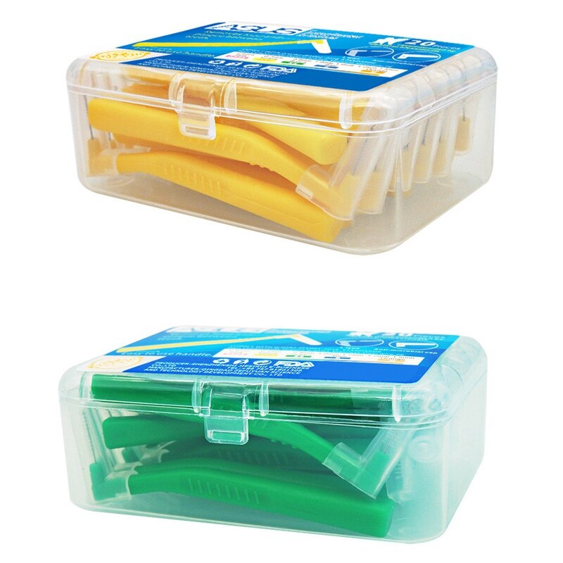 ASUS 40 Pcs L Shape Push-Pull Interdental Brush Oral Care Teeth Whitening Tooth Pick Tooth Orthodontic Toothpick Toothbru: Default Title