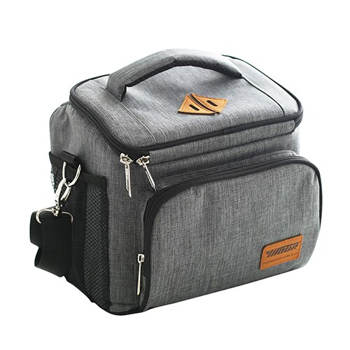 Picnic Portable Lunch Thermal Bag Food Bento Cold Insulation Tote Fruit Beverage Preservation Organizer Pouch Accessories Supply: Gray B