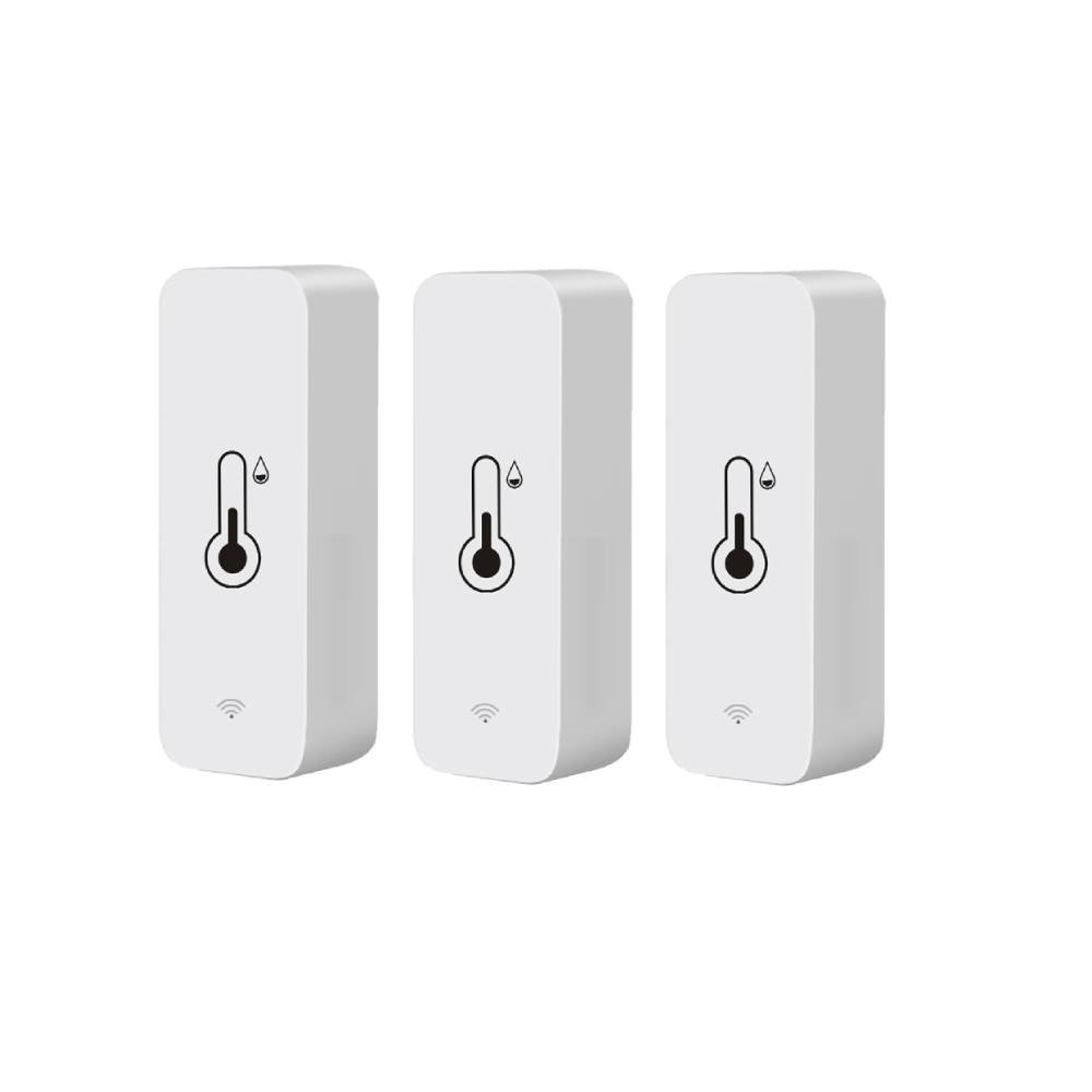 Aubess Tuya Smart Wifi Temperature And Humidity Sensor Indoor Hygrometer Controller Monitoring For Alexa Google Home Smart Home: 3pcs