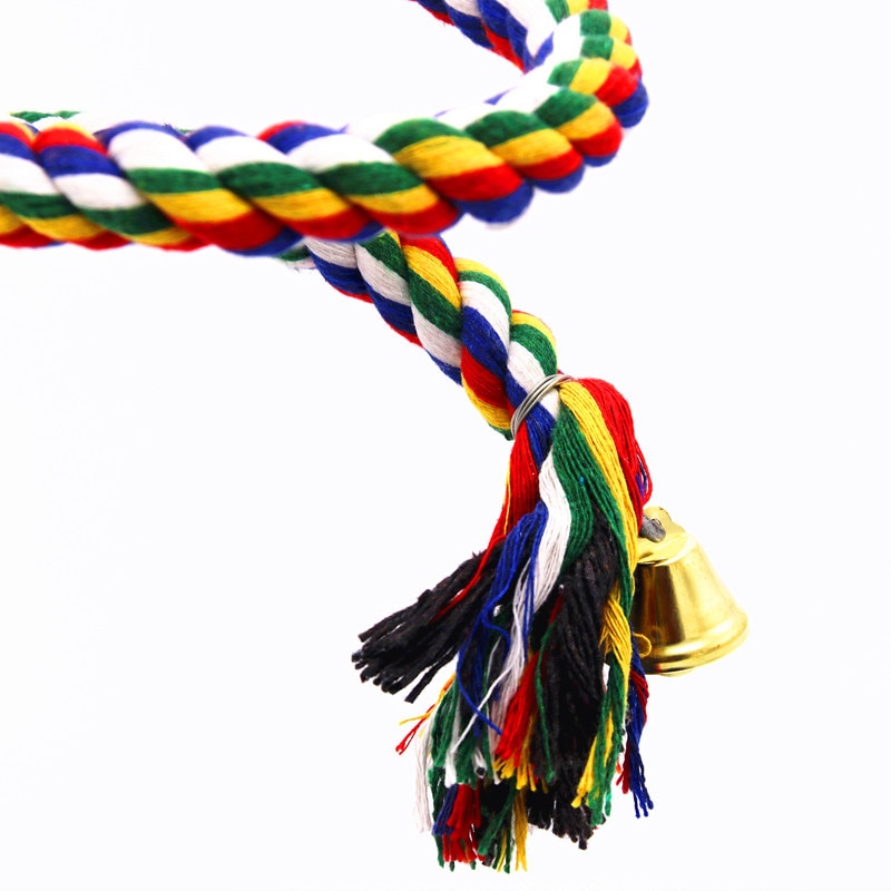 Soga para cotorra, juguete trenzado para loro, cuerda para masticar, jaula para pájaros, juguete para cacatúa, accesorios de entrenamiento de aves para mascotas, columpio, suministros de escalada