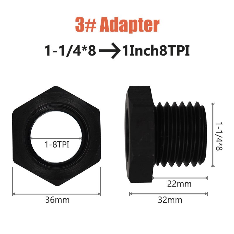 Thread Adapter For Wood Turning Lathe Chuck Screw Thread Spindle, Woodworking Conversion Accessories: 3