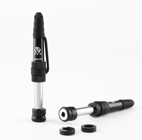 2-Stage Fiets Kleppen Aluminiumlegering Geen Buizen Ventiel Voor MTB Racefietsen Presta Ventiel Stem Cap Fiets tubeless Ventiel: 1 Pair Black