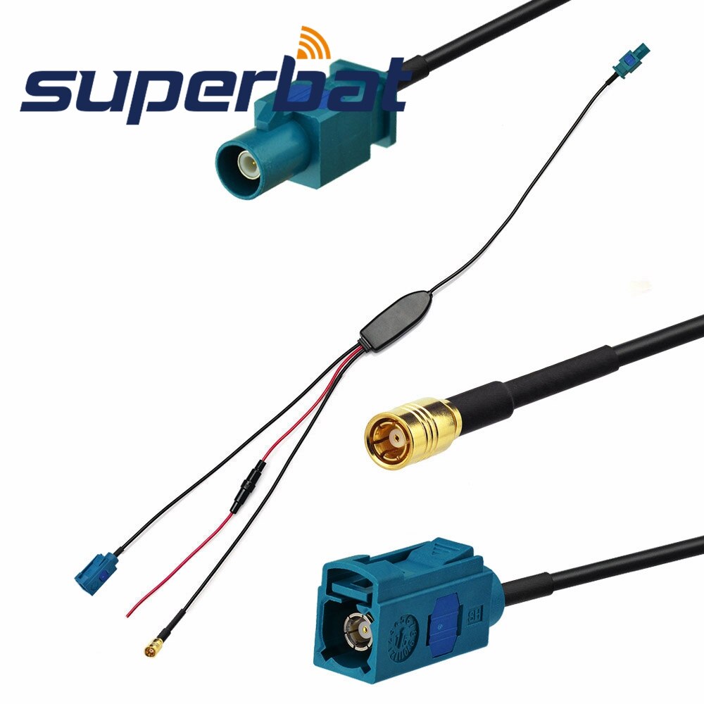 Superbat FM/AM zu DAB/FM/AM Auto Radio Antenne Konverter/Splitter/Verstärker SMB Fakra Z Anschlüsse für JVC Blaupunkt Pionner TUPFEN