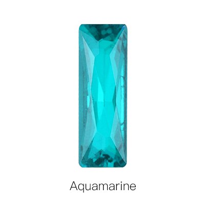 Meerdere Kleur Prinses Baguette Glas Accessoires Kleding Strass Mobiele Telefoon Patches Pointback Strass Accessoire: 5x15mm / Aquamarine