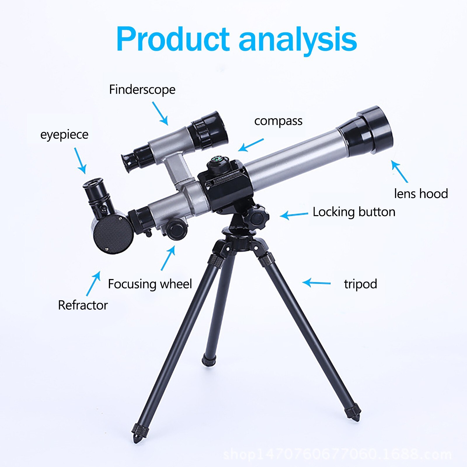 Astronomische Telescoop Professionele Zoom Kinderen Wetenschap Onderwijs Astronomische Telescoop Speelgoed High-Powered Monoculaire # S5