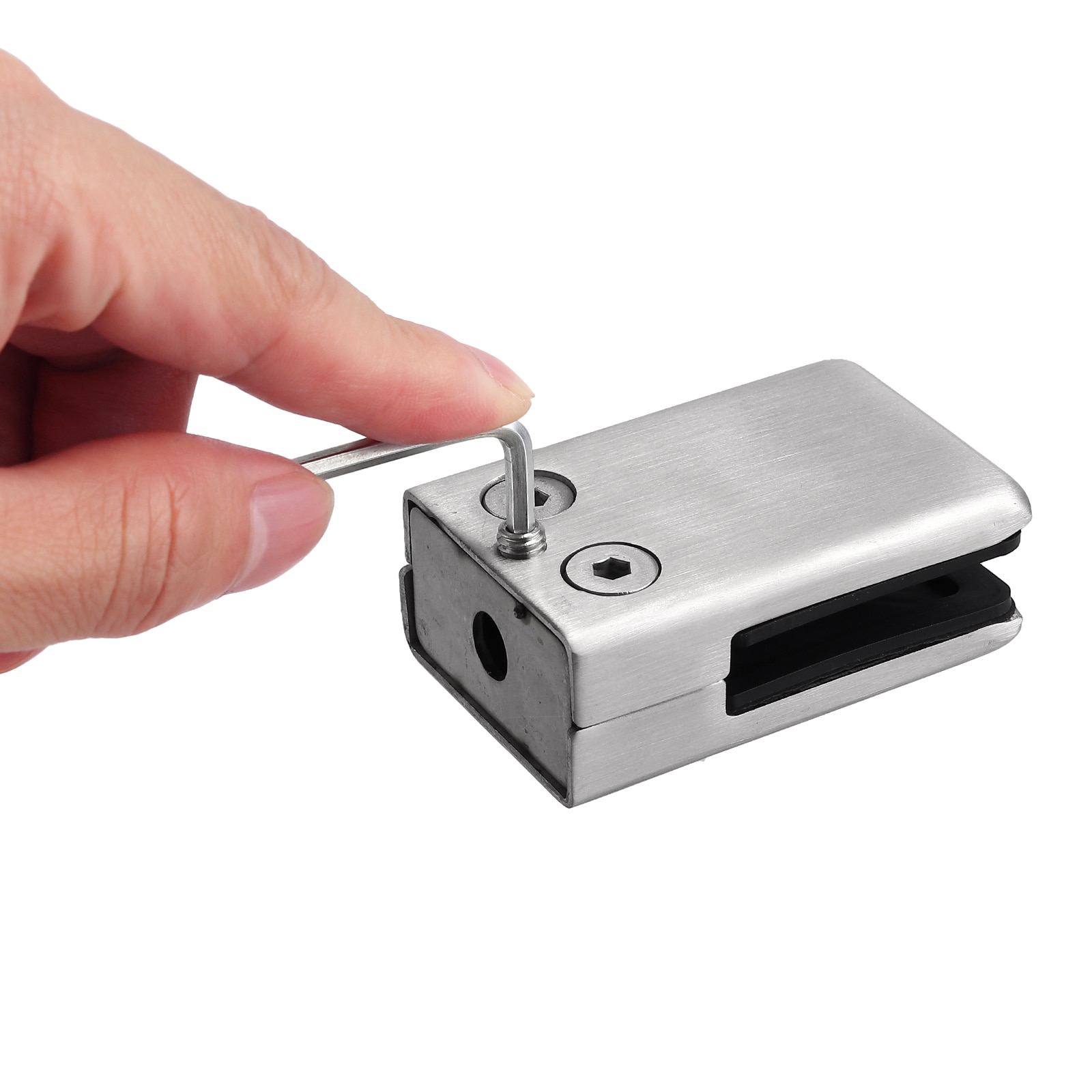 Proster – pinces à verre carrées en acier inoxydable, 8 pièces, support à Clip pour main courante 8-10mm 10-12mm avec pilote hexagonal