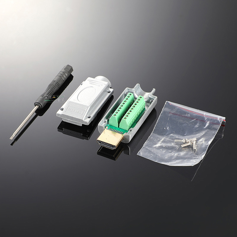 Solder-free HD HDMI 2.0 Jack Male Connector Upgrade hdmi Wire Connector Adapter Cable Terminal Junction Box HD Wire Welding Plug