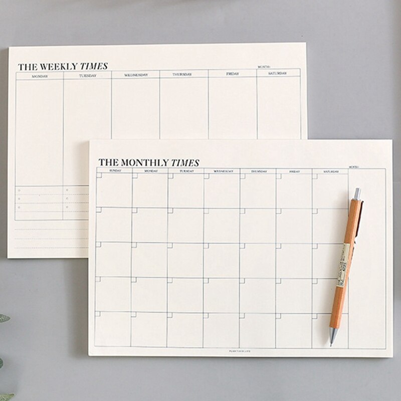 Planner Notebook Office Supplies School Stationery Tear Monthly Weekly Planner Day Planner Book Stationery