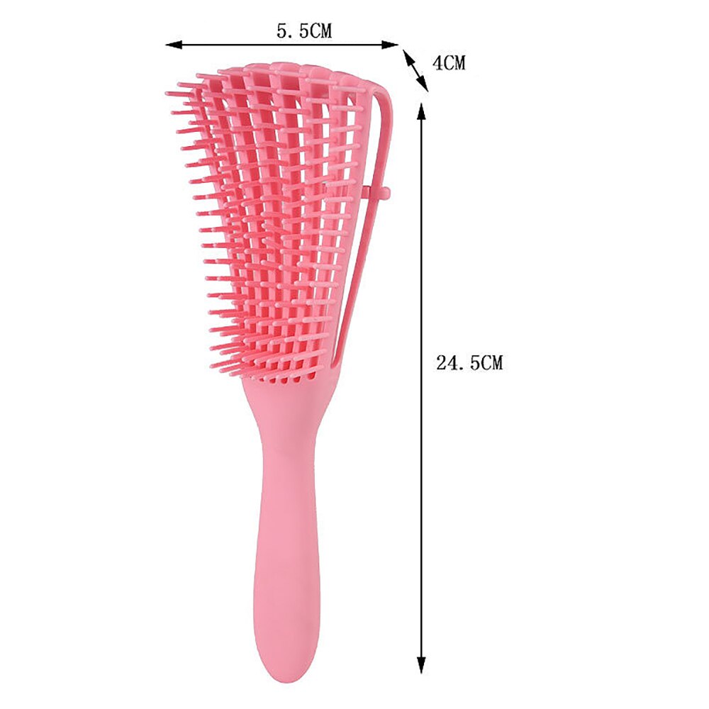 Peine de masaje para el cabello, cerdas de cuero cabelludo y cepillo de pelo de nailon, cepillo de pelo rizado húmedo para salón, utensilios para el baño