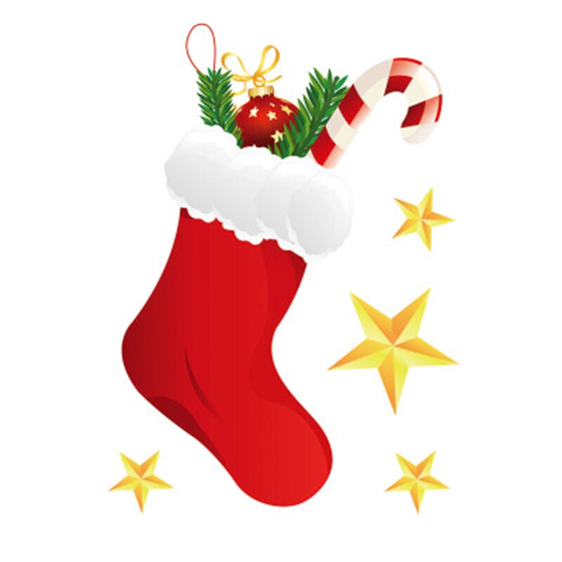 Christmas Window Stickers Christmas Decorations Window Clings DIY Cartoon Sticker Kids Xmas E2S