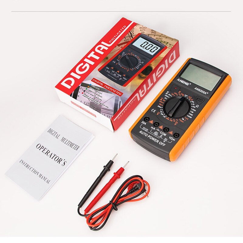 ANENG DT9205A Digital Multimeter AC / DC Transistor Tester NCV Test Meter Analog Auto Range Multimetro