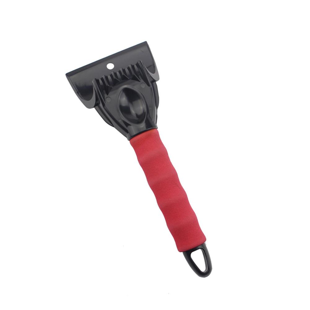 Portable Car Winter Windshield Snow Ice Scraper Plastic Snow Shovel Brush Snow Removal For Cars And Small Trucks: Red