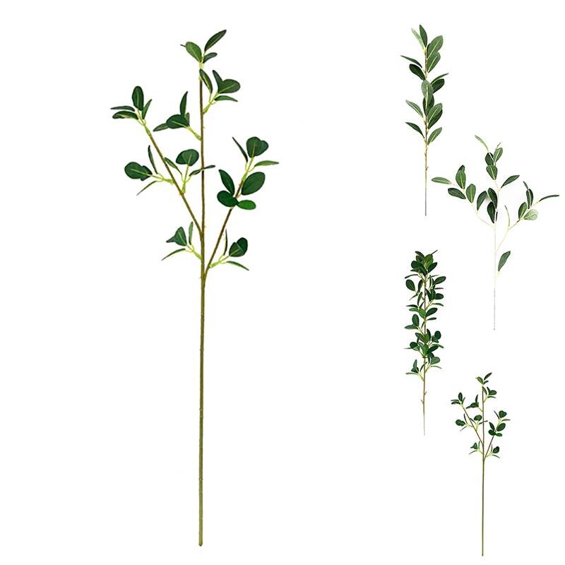 1PC Artificial Leaf Stem Lifelike Artificial Greenery Stem Faux Plant For Home Decor Office Decor