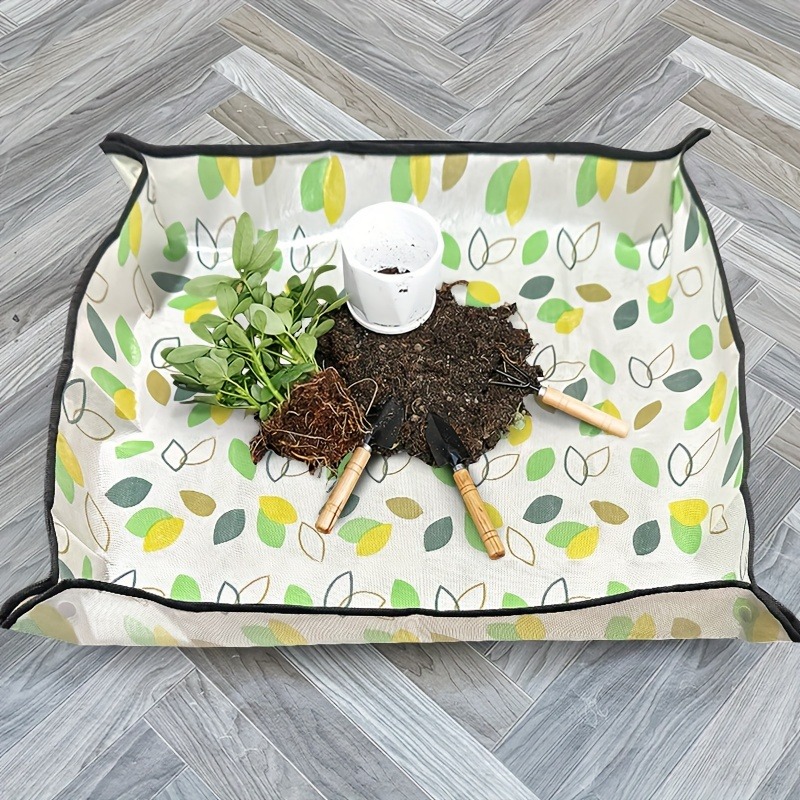 1 estera gruesa para plantar plantas de PE, estera plegable para plantar plantas suculentas de interior, estera de jardinería portátil
