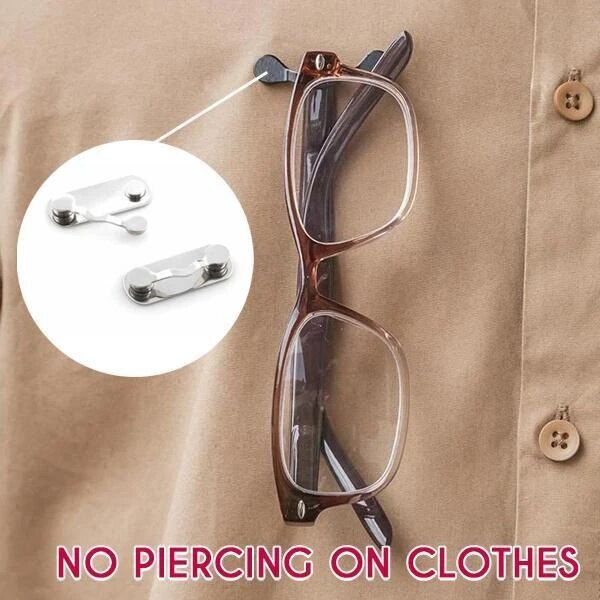 Newest Stay in Place Glasses Holder Magnetic Eyeglass Holders Zinc Alloy Magnetic Glasses Clip