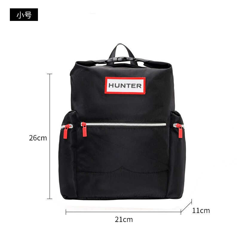 hunter Unisex Waterproof Dwaterproof Nylon Outdoor Travel Backpack Laptop Bags with bag: Black small