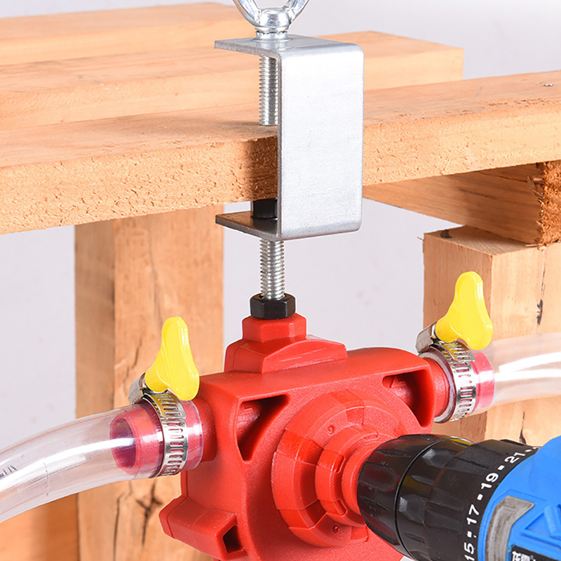 Elektrisk boremaskinepumpe selvansugende transportpumper olievæskevandspumpe bærbar rund skaft bærbar nem installationspumpe