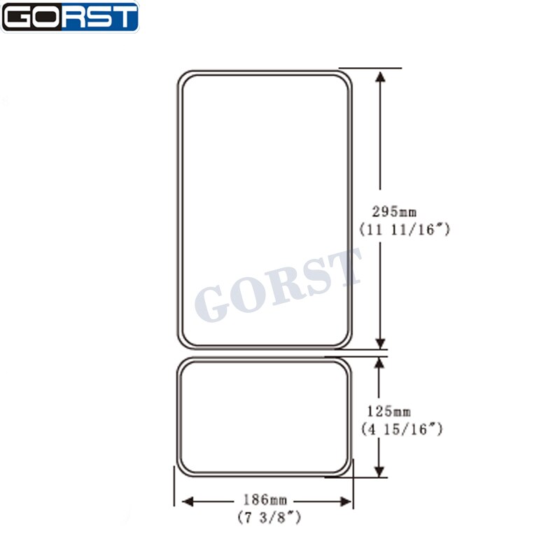 Automobile Accessories Car-Styling Reflector Rearview Mirror Side Mirror Exterior 2 holes for Truck for Bus A046433