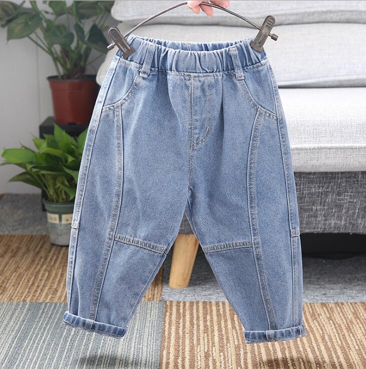 Boys Pants Jeans Boys Jeans for Spring Fall Children's Soft Denim Trousers Haren Kids loose Splicing Pants