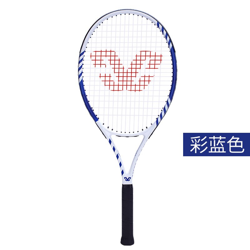 Crossway Aluminium Tennisracket 27 Inch Volwassen Tennis Match Training Tennisracket Voor Beginners Raquete Tenis Grip 414: Blue color