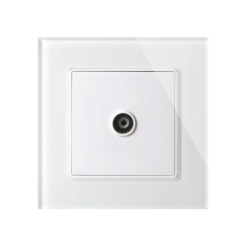 Atlectric Rj45 TV Internet Data Interface Socket Wall Socket Luxury Glass Panel outlet Television Computer Jack Plug: TV Outlet