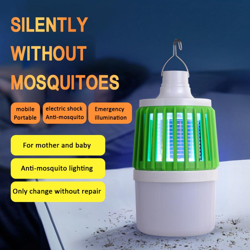 1pc 3 In 1 Portable Multi-function USB Rechargeable LED Camping Lantern Bug Electric Mosquito Waterproof Zapper Killer Lights