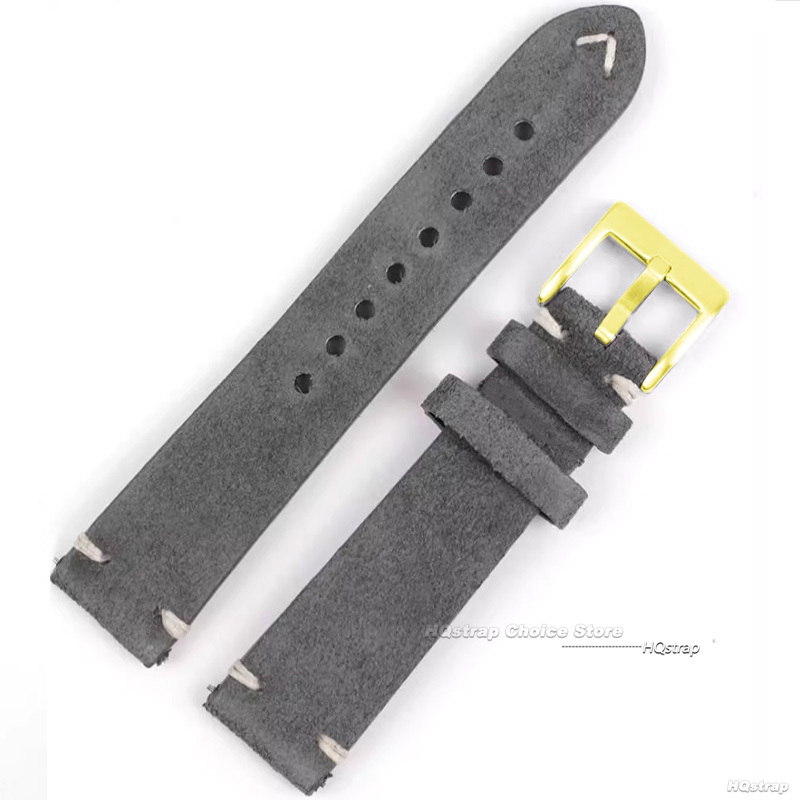 Guldspänne armband 18mm 20mm 22mm mocka läder vintage rem snabbkoppling klockarmband sportarmband tillbehör