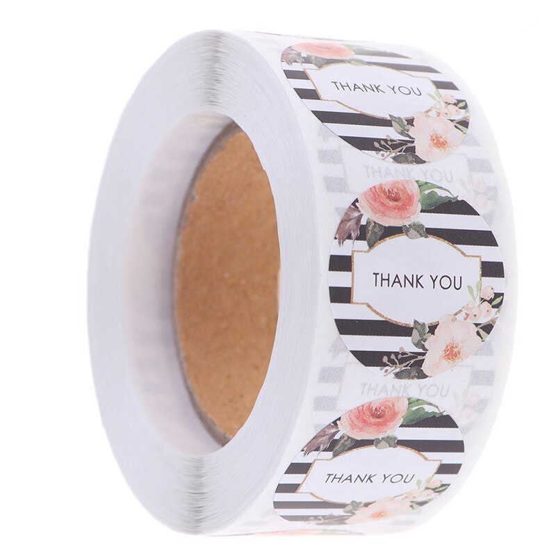 Pegatinas adhesivas con letras "Thank You'', 500 Uds., pegatinas de sellado para su pedido y pegatinas hechas a mano de 1 pulgada: A15