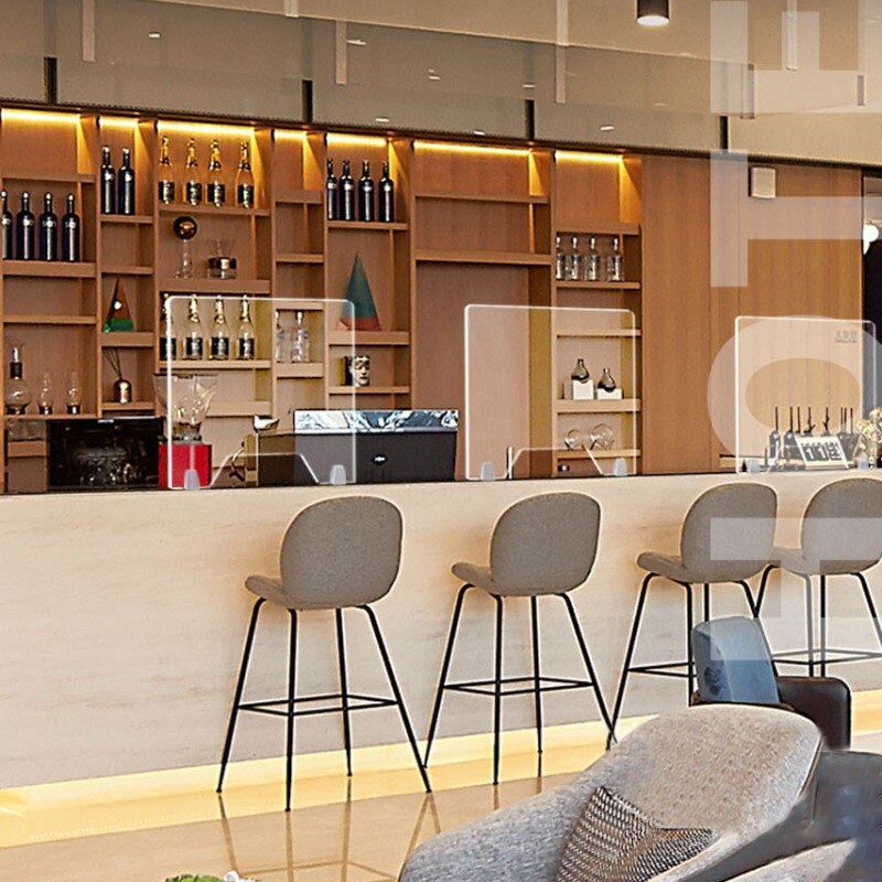 Transparent desktop partition screen partition protection fence counter acrylic isolation baffle partition to the table 76