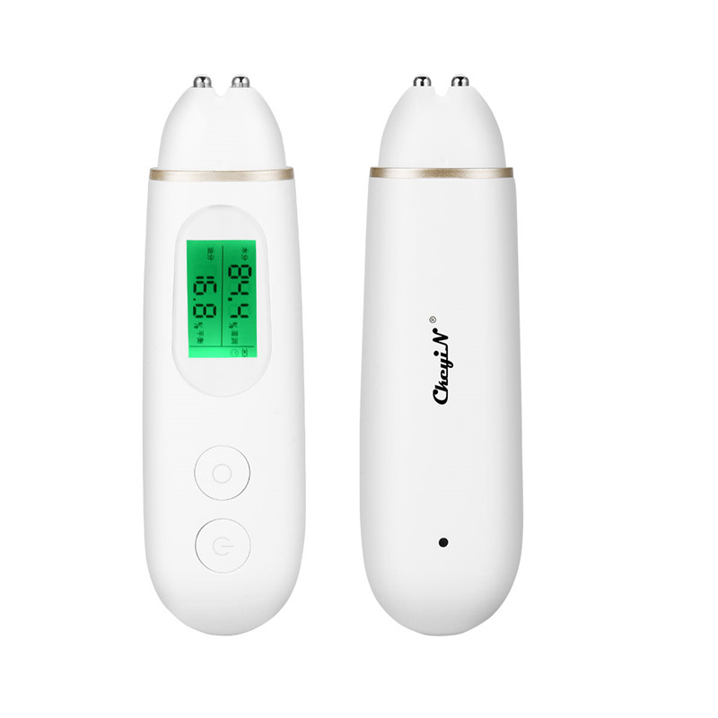 Digital Skin Analyzer Face Moisture Monitor Facial Massager Oil Content Detector Lady Face Elasticity Test Pen LED Display 31