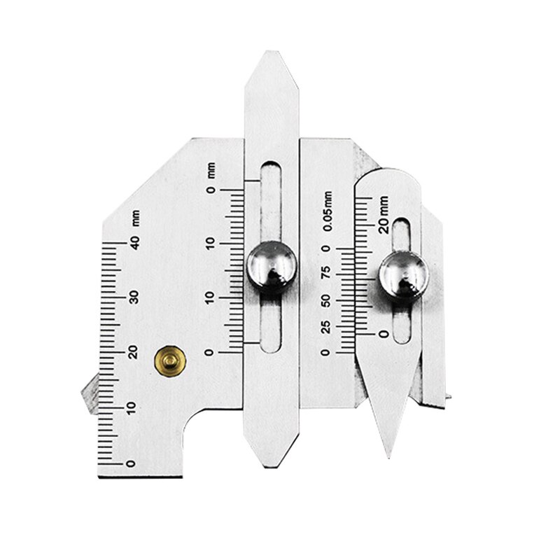 Stainless Steel Welding Gauge Weld Bead Height Welding Seam Gap Boilers Bridges Pipes Ruler: 0-44mm