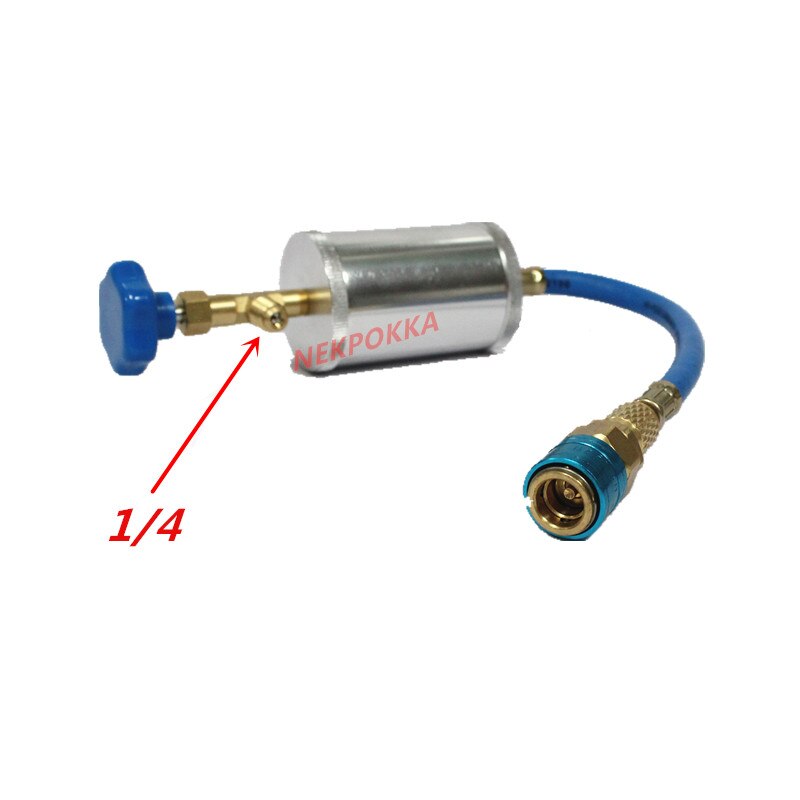 Oil / Dye Injector R12 R134a R410a Hand Turn Pump Oiler 1/4 oz - 2 oz ( 7.5ml - 100ml ),Home air conditioner oil injector