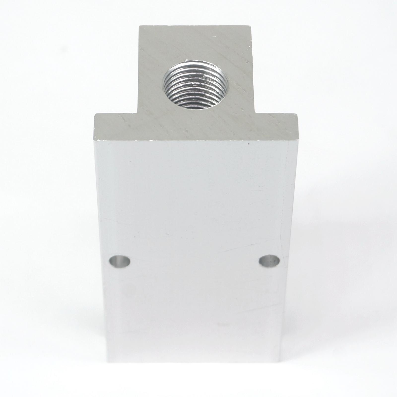 1/4" BSP Female 2 Way Solid Aluminum T-Shape Air Manifold Block Splitter