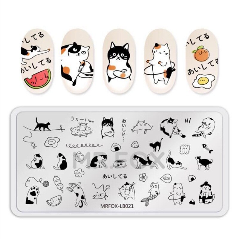 1 Uds. Placas de estampado de uñas de serpiente, plantillas rectangulares, placa de imagen de sello para decoración de uñas, herramientas de impresión de uñas de acero inoxidable para manicura