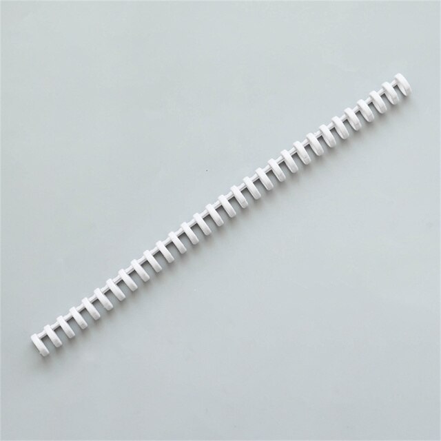 5 Pcs Loose Leaf Notebook Binding Plastic 30 Holes Circles Ring Spiral Coil Scrapbook Clip Punch Office Supply A4 Notebook Clips: Gray