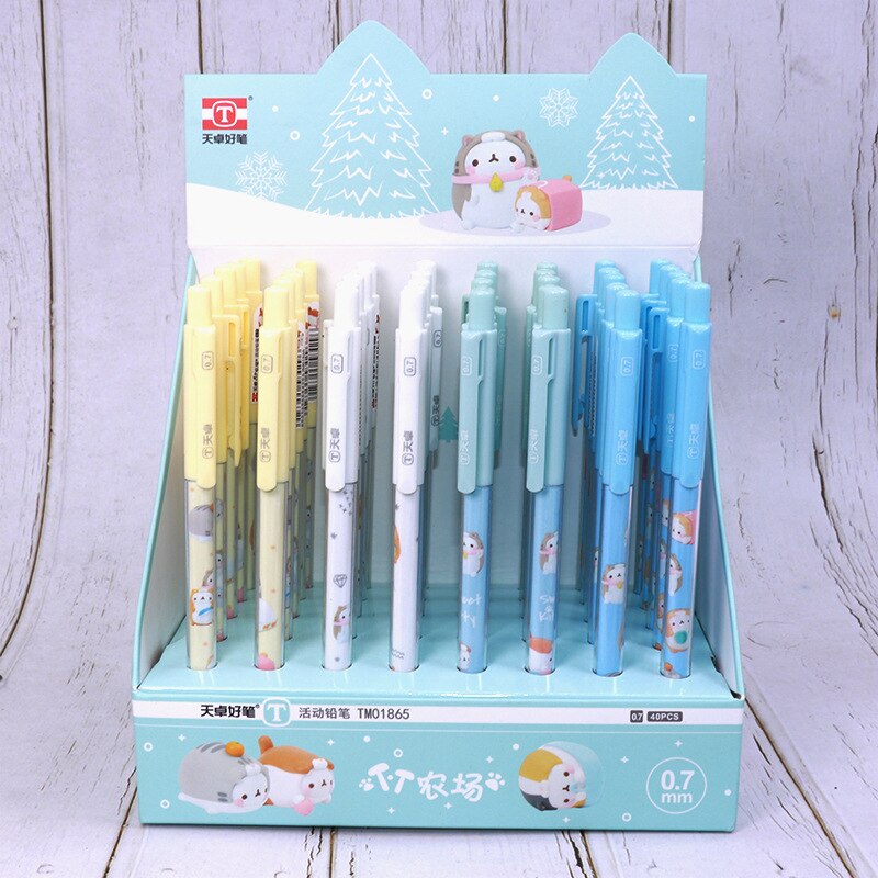 40 pcs/lot Hero Series Mechanical Pencil Cute Student Automatic Pen For Kid School Office Supply Promotional: 01865  0.7MM