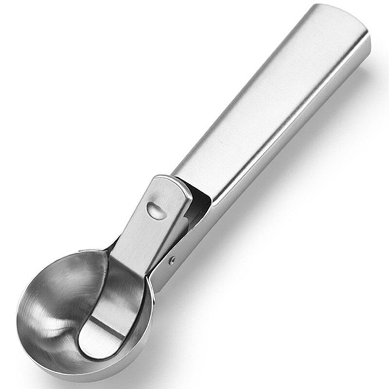 Stainless Steel Ice Cream Spoon Multi-funtion Mashed Potatoes Watermelon Jelly Yogurt Cookies Handle Scoop Kitchen Accessories